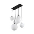 Lampa wisząca sześć szklanych kloszy na E27 ESME kolor Czarny 4793 TK Lighting