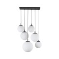Lampa wisząca sześć szklanych kloszy na E27 ESME kolor Czarny 4793 TK Lighting