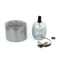 Lampka nocna z klasycznym szarym kloszem, szklana podstawa 5987 TK Lighting