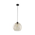 Lampa wisząca z kulistym bursztynowym kloszem ze szkła CUBUS 2064 TK Lighting