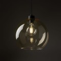 Lampa wisząca z kulistym bursztynowym kloszem ze szkła CUBUS 2064 TK Lighting