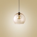 Lampa wisząca z kulistym bursztynowym kloszem ze szkła CUBUS 2064 TK Lighting