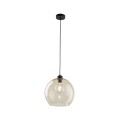 Lampa wisząca z kulistym bursztynowym kloszem ze szkła CUBUS 2064 TK Lighting