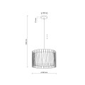 Wisząca lampa z plecionym abażurem 3xE27 do salonu 4557 TK Lighting