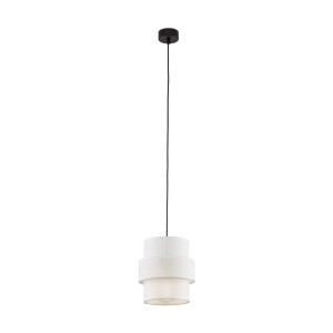 Lampa wisząca sufitowa zwis CALISTO klosz biały Czarny 5094 TK Lighting