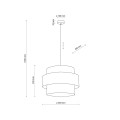 Lampa wisząca CALISTO gwint E27 moc 15W styl nowoczesny klosz abażur | czarny 5095 TK Lighting