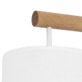 Kinkiet DEVA gwint E27 moc 15W styl klasyczny klosz tkanina | biały 4108 TK lighting