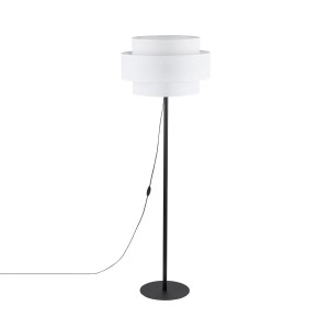 Minimalistyczna lampa podłogowa CALISTO z białym abażurem do salonu 5894 TK