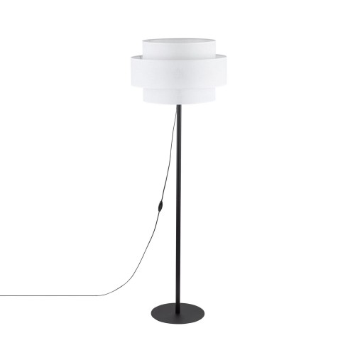 Minimalistyczna lampa podłogowa CALISTO z białym abażurem do salonu 5894 TK