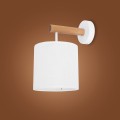 Kinkiet DEVA gwint E27 moc 15W styl klasyczny klosz tkanina | biały 4108 TK lighting