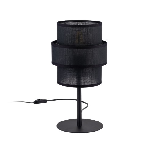 Klasyczna lampka nocna z podwójnym czarnym kloszem do sypialni 5895 TK Lighting