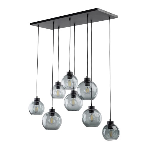 Lampa wisząca nad stół ze szkklanymi grafitowymi kloszami CUBUS 4113 TK Lighting