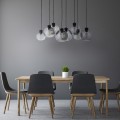 Lampa wisząca nad stół ze szkklanymi grafitowymi kloszami CUBUS 4113 TK Lighting