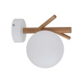 Kinkiet SHERON gwint G9 moc 6W styl nowoczesny szklany klosz | biały 5307 TK lighting