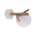 Kinkiet SHERON gwint G9 moc 6W styl nowoczesny szklany klosz | biały 5307 TK lighting