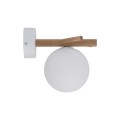 Kinkiet SHERON gwint G9 moc 6W styl nowoczesny szklany klosz | biały 5307 TK lighting