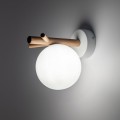 Kinkiet SHERON gwint G9 moc 6W styl nowoczesny szklany klosz | biały 5307 TK lighting
