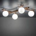 Lampa sufitowa w stylu eko, szklane mleczne klosze 4xG9 5309 TK Lighting