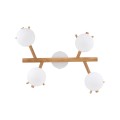 Lampa sufitowa w stylu eko, szklane mleczne klosze 4xG9 5309 TK Lighting