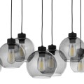 Lampa wisząca nad stół ze szkklanymi grafitowymi kloszami CUBUS 4113 TK Lighting