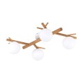 Lampa sufitowa w stylu eko, szklane mleczne klosze 4xG9 5309 TK Lighting
