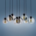 Lampa wisząca nad stół ze szkklanymi grafitowymi kloszami CUBUS 4113 TK Lighting