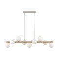 Lampa wisząca nad stół ESTERA stylowa drewniane ramie z 9 szklanymi kloszam 5906 TK Lighting