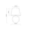 Lampka stołowa SANTANA w pastelowych kolorach z kloszem 5903 TK Lighting