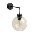 Kinkiet CUBUS gwint E27 moc 15W styl nowoczesny szklany klosz | czarny 4135 TK lighting