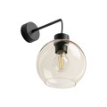 Kinkiet CUBUS gwint E27 moc 15W styl nowoczesny szklany klosz | czarny 4135 TK lighting