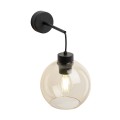 Kinkiet CUBUS gwint E27 moc 15W styl nowoczesny szklany klosz | czarny 4135 TK lighting