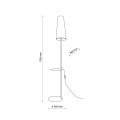 Lampa podłogowa czarna z półką 170cm nowoczesna 1xE27 5959 TK Lighting