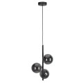 Lampa wisząca z 3 szklanymi, czarnymi kloszami ESTERA 5767 TK Lighting