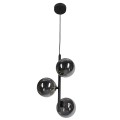 Lampa wisząca z 3 szklanymi, czarnymi kloszami ESTERA 5767 TK Lighting