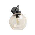 Kinkiet CUBUS gwint E27 moc 15W styl nowoczesny szklany klosz | czarny 4135 TK lighting