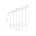 Lampa wisząca szklane klosze kulki MARTIN kolor Czarny 4504 TK Lighting
