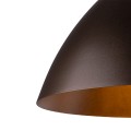 Lampa wisząca brązowa metalowy klosz w kształcie kopuły FARO 1xE27 4509 TK