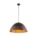 Lampa wisząca brązowa metalowy klosz w kształcie kopuły FARO 1xE27 4509 TK