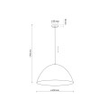 Lampa wisząca brązowa metalowy klosz w kształcie kopuły FARO 1xE27 4509 TK