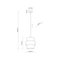 Lampa wisząca nas stół w stylu boho CALISTO 5401 średnica 20cm TK Lighting