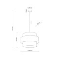 Lampa wisząca do salonu w stylu boho CALISTO 50cm 3xE27 5402 TK Lighting