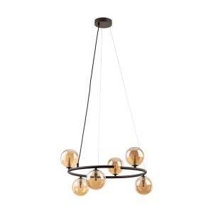 Lampa wisząca szklane klosze kule ANABELLE kolor Brązowy 6571 TK Lighting