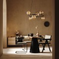 Lampa wisząca szklane klosze kule ANABELLE kolor Brązowy 6571 TK Lighting