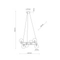 Lampa wisząca szklane klosze kule ANABELLE kolor Brązowy 6571 TK Lighting