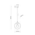 Lampa wisząca szklany klosz kula ESME kolor Czarny 3266 TK Lighting