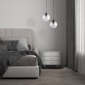 Lampa wisząca szklany transparentny klosz ESME czarna oprawka 3267 TK Lighting