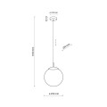 Lampa wisząca ESME gwint E27 moc 15W styl nowoczesny szklany klosz | czarny 5669 TK lighting