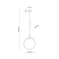 Lampa wisząca biała kula 30cm szklana elegancka ESME 5670 TK Lighting