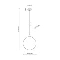 Lampa wisząca klosz-kula z bialego szkłą 35cm średnicy ESME 5671 TK Lighting