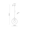Lampa wisząca do salonu szklany klosz ESME kolor Czarny 5379 TK Lighting